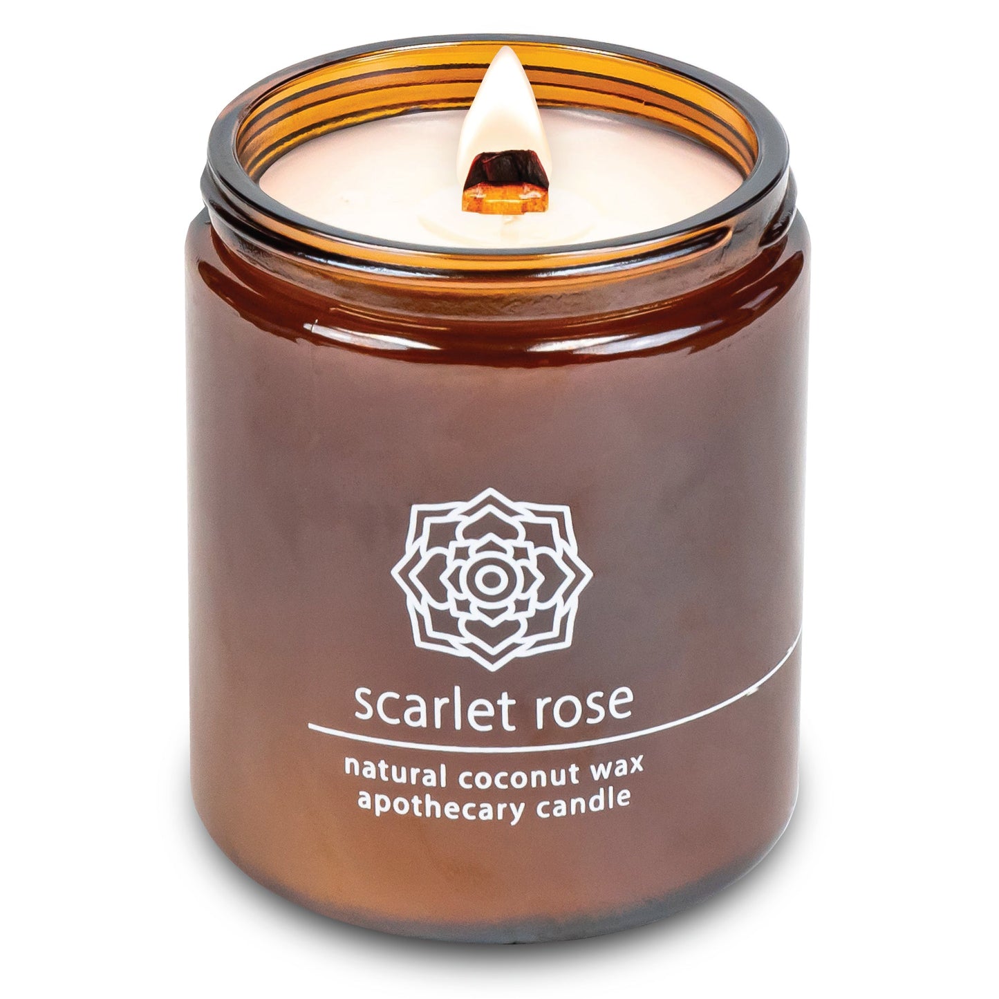 Scarlet Rose | Wood Wick Candle with Natural Coconut Wax
