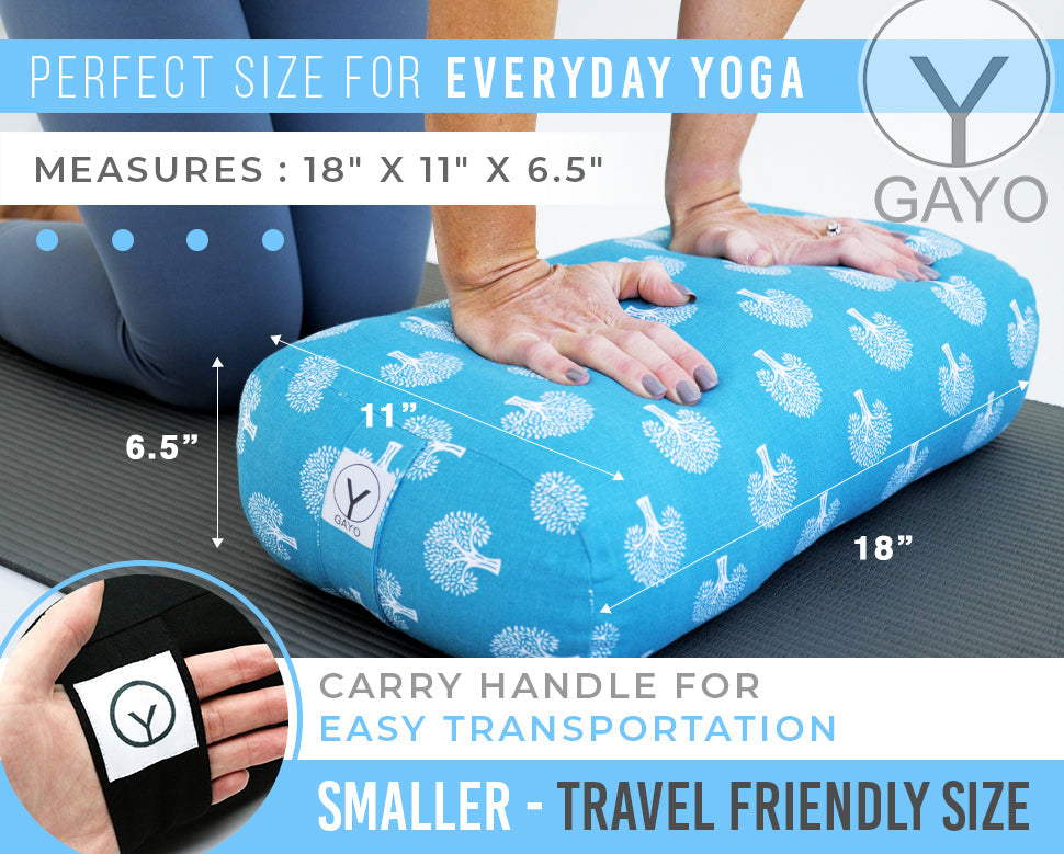 Organic Cotton Travel Size Yoga Bolster Set