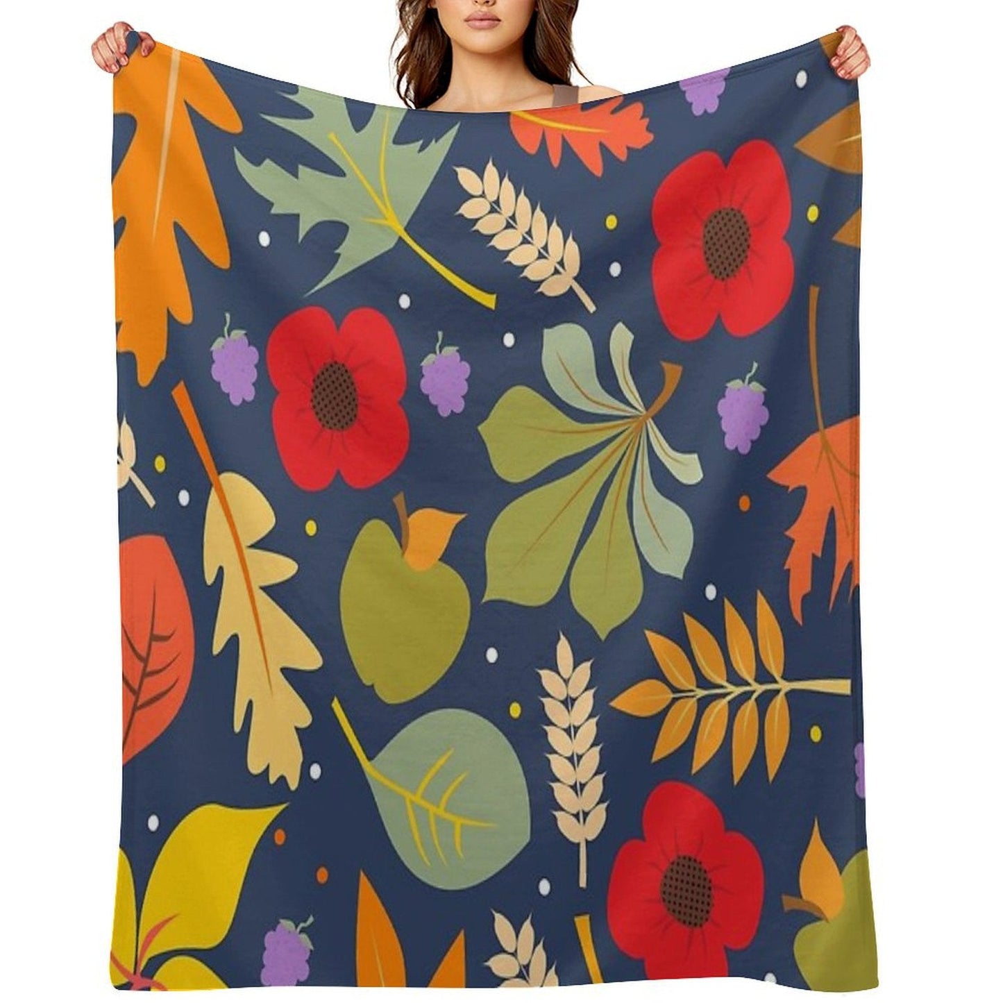Autumn Leaves Throw Blanket