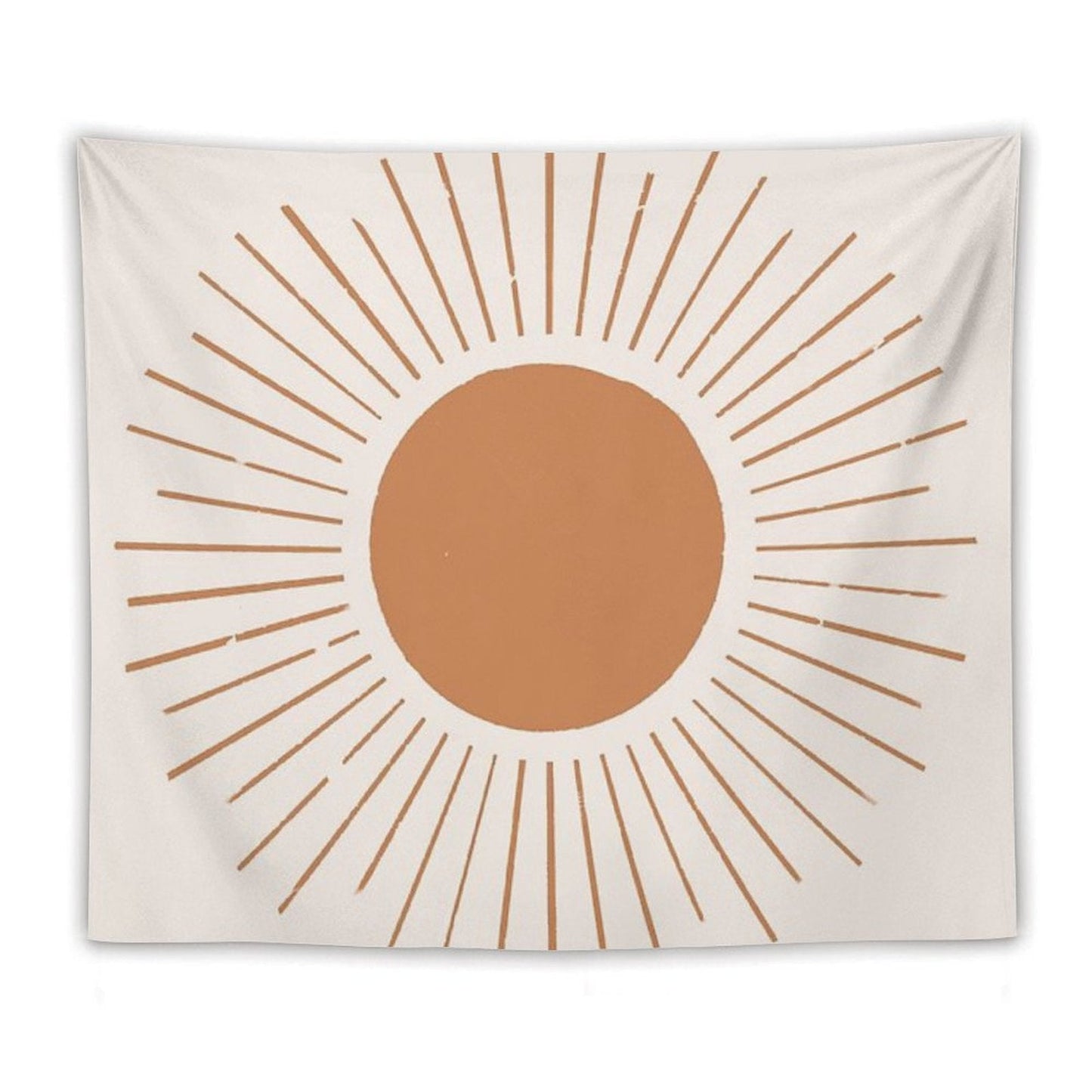 Terracotta Boho Sun Rays Tapestry