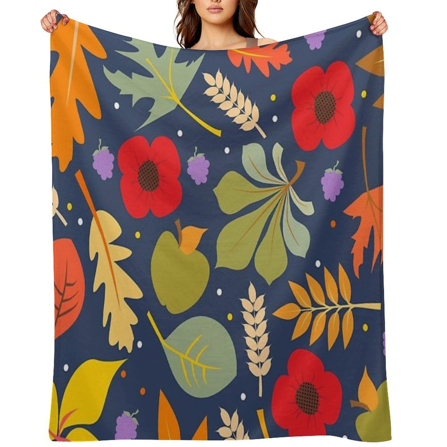 Autumn Leaves Throw Blanket