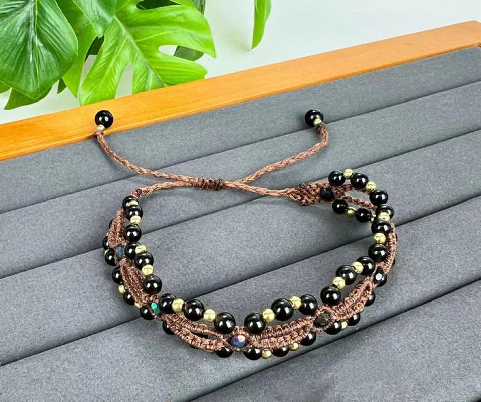 7 Chakra Bracelet, Natural Crystal Bead Bracelets, Moonstone,Crystal Healing Jewelry, Spiritual Yoga Gifts, Gemstone Energy Mala, Boho Hippie Jewelry Halloween Gift