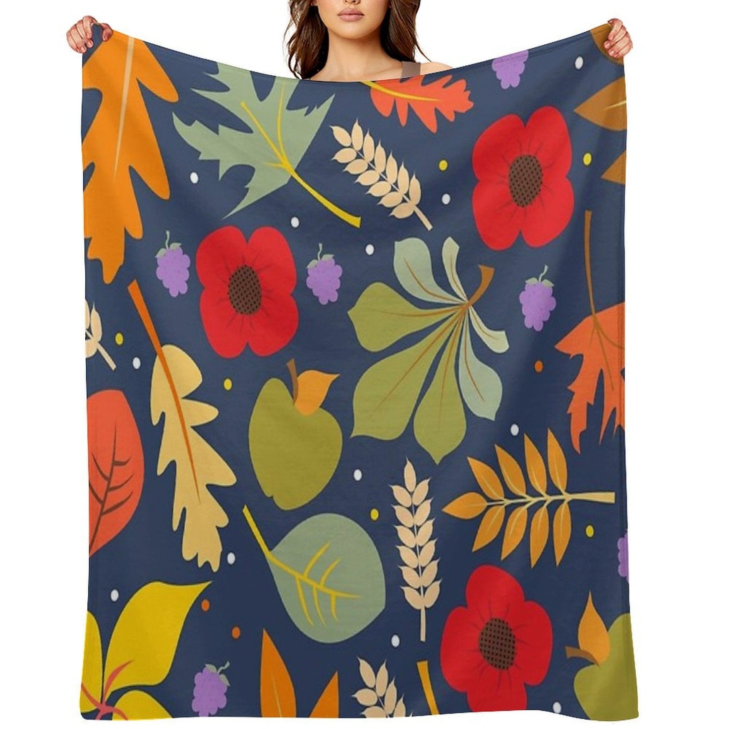 Autumn Leaves Throw Blanket