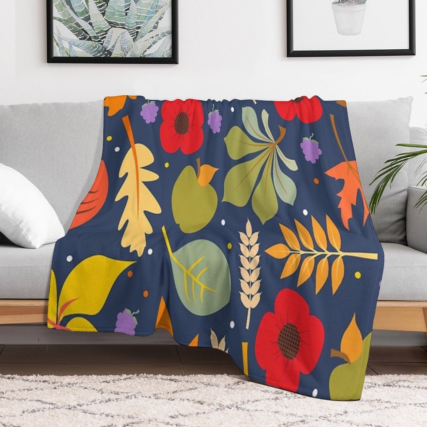 Autumn Leaves Throw Blanket