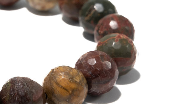 Faceted Ocean Jasper Natural Gemstone Bracelet