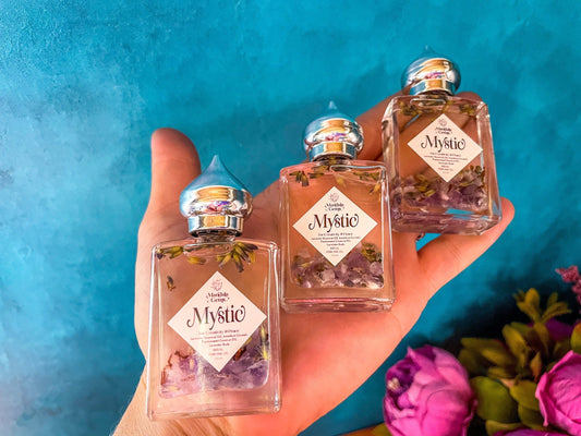 MYSTIC Lavender Natural Perfume Oil with Amethyst Crystals