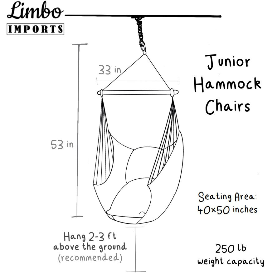 Small Boho Indoor Hammock Chair With Tassels | LOLITA Jr.
