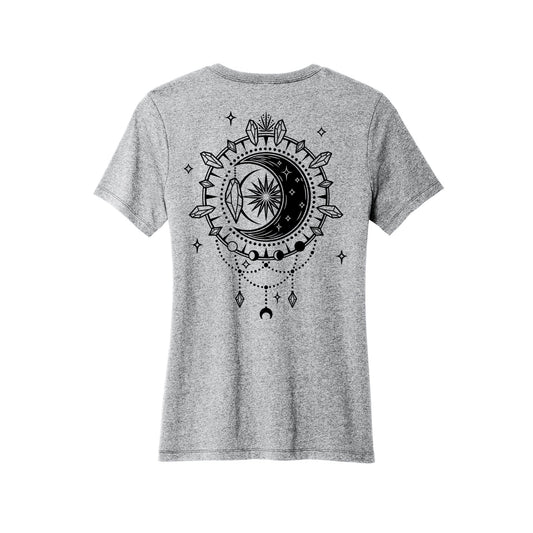 Lunar Alchemy - Women’s Recycled Blend V-Neck Infused with Moonstone