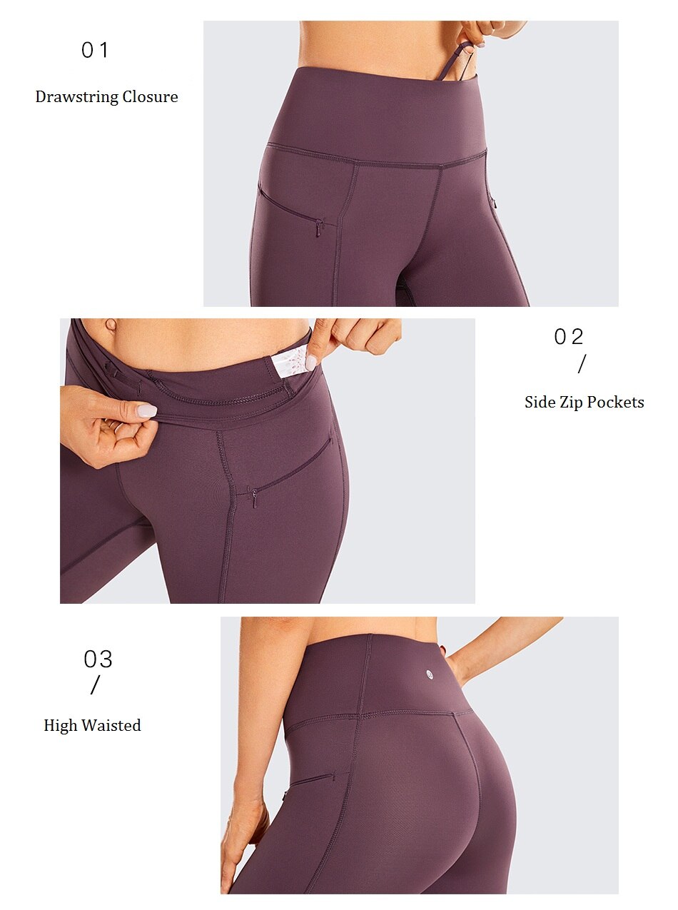 Women's Naked Feeling High Waisted Yoga Pants Gym Tights Soft Workout