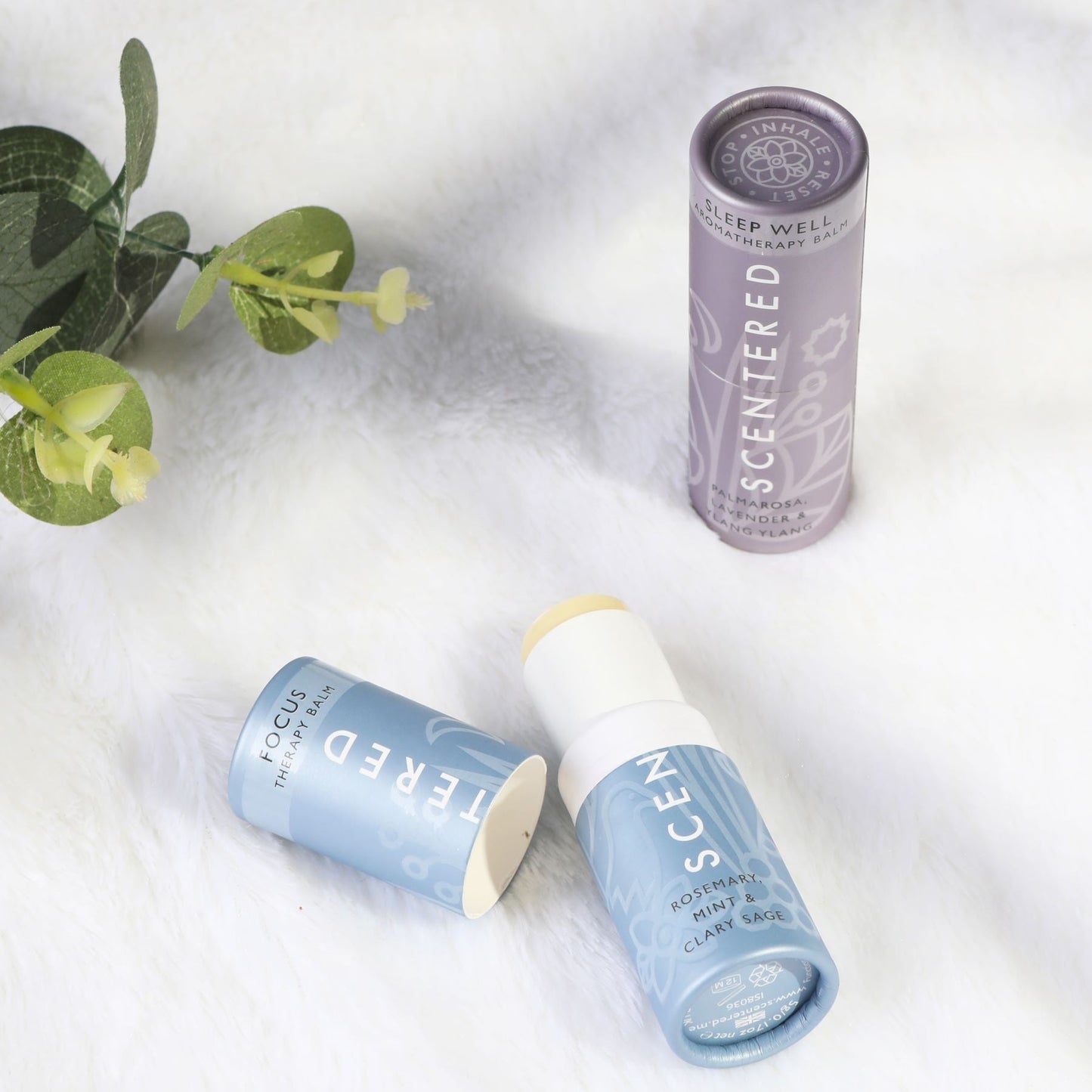 Travel Essentials Focus & Sleep Well Aromatherapy Balm Duo