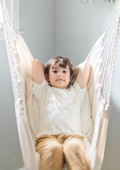 Small Classic White Hammock Chair Swing  | CLASSIC Jr.