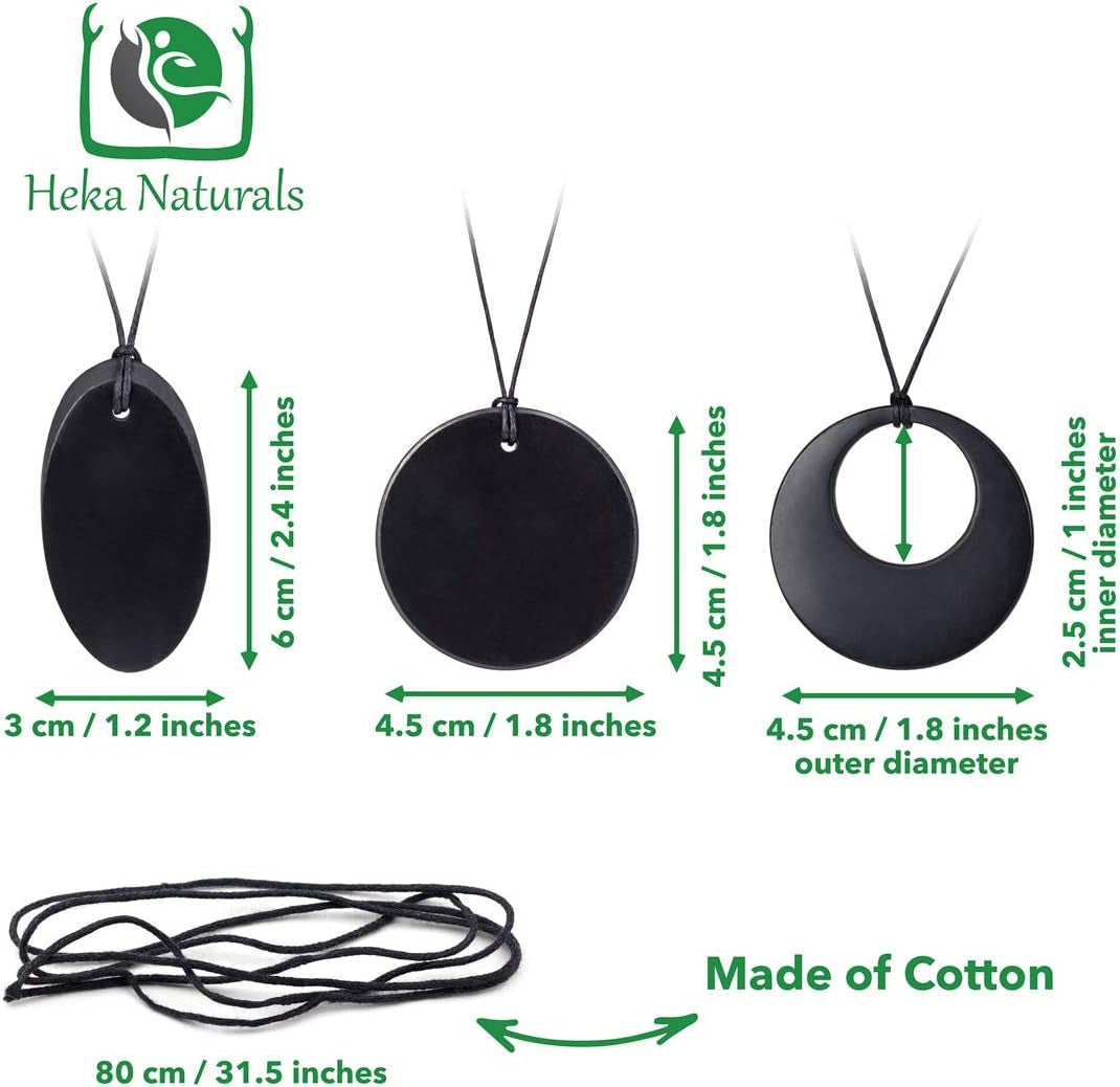 Shungite Crystal Necklace Pendant Set - Spiritual Jewellery & Chakra Necklace - Trendy Jewellery Healing Crystals Black Necklace for Negative Energy Protection