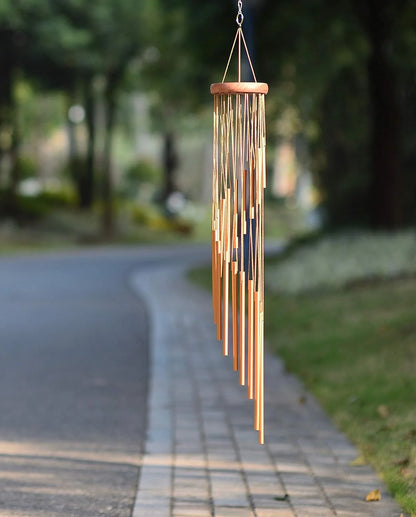 ® 36" Gold Wind Chimes for Outside,Memorial Wind Chimes with 18 Aluminum Tubes and S Hook,Clearance Wind Chimes for Home Garden Hanging Decor