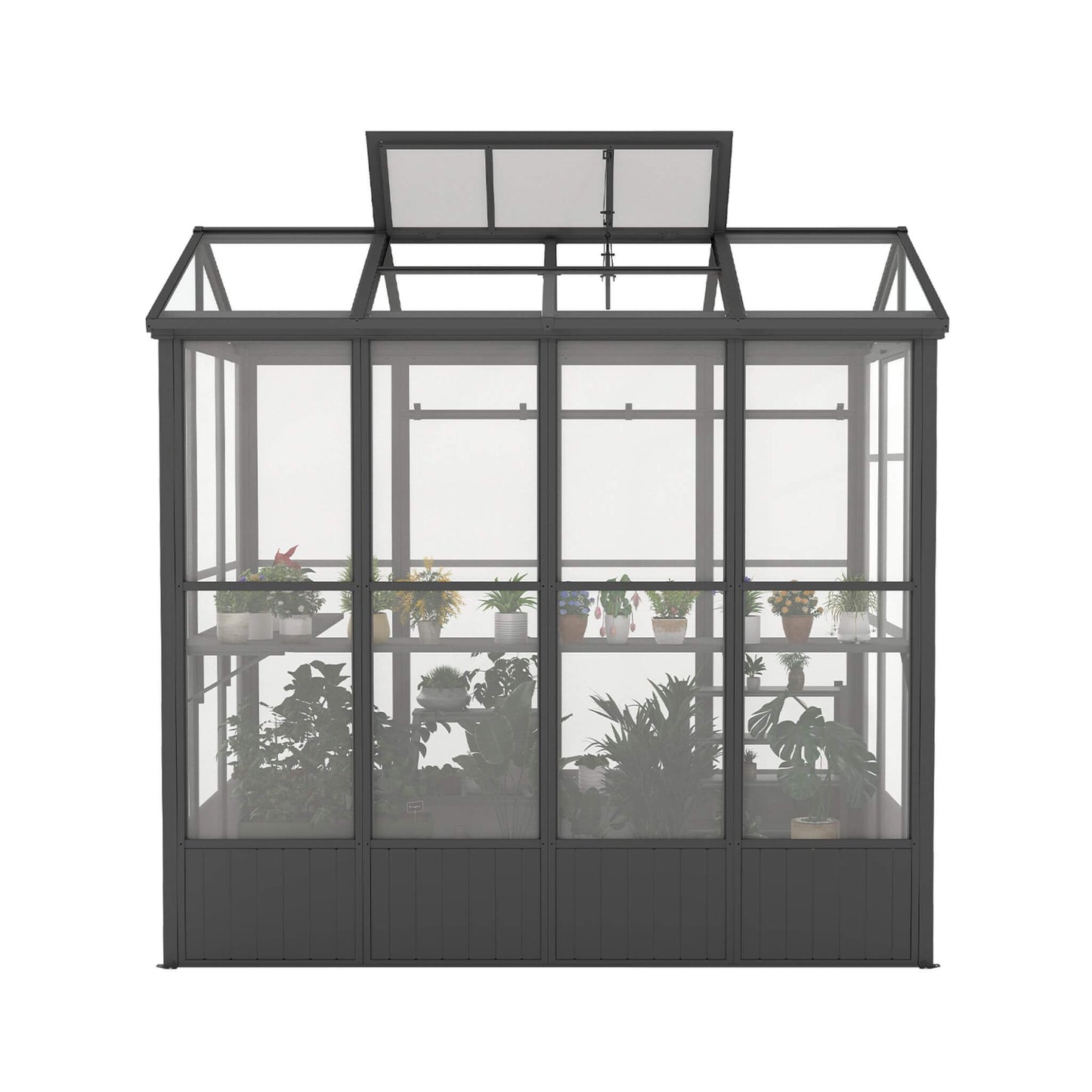 [06X08FT] Heavy Duty Outdoor Polycarbonate Greenhouse With Fully Automatic Temperature Control Vent (SAK51892)