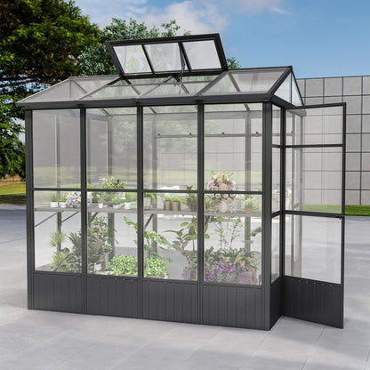 [06X08FT] Heavy Duty Outdoor Polycarbonate Greenhouse With Fully Automatic Temperature Control Vent (SAK51892)