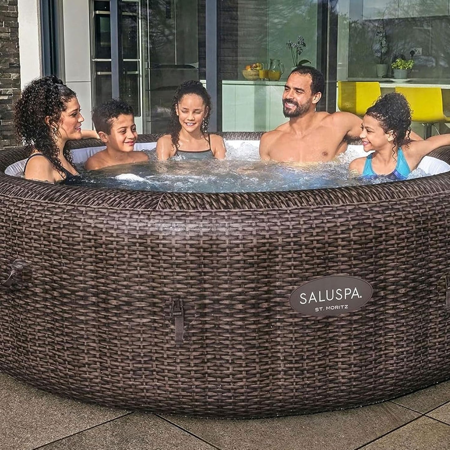 Saluspa St Moritz Airjet 5 to 7 Person Inflatable Hot Tub round