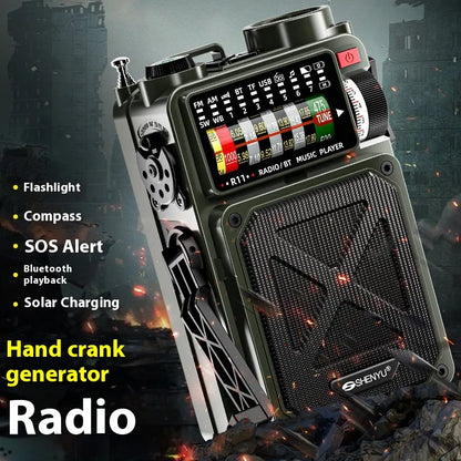Hand-Crank Generator & Solar Power Bank