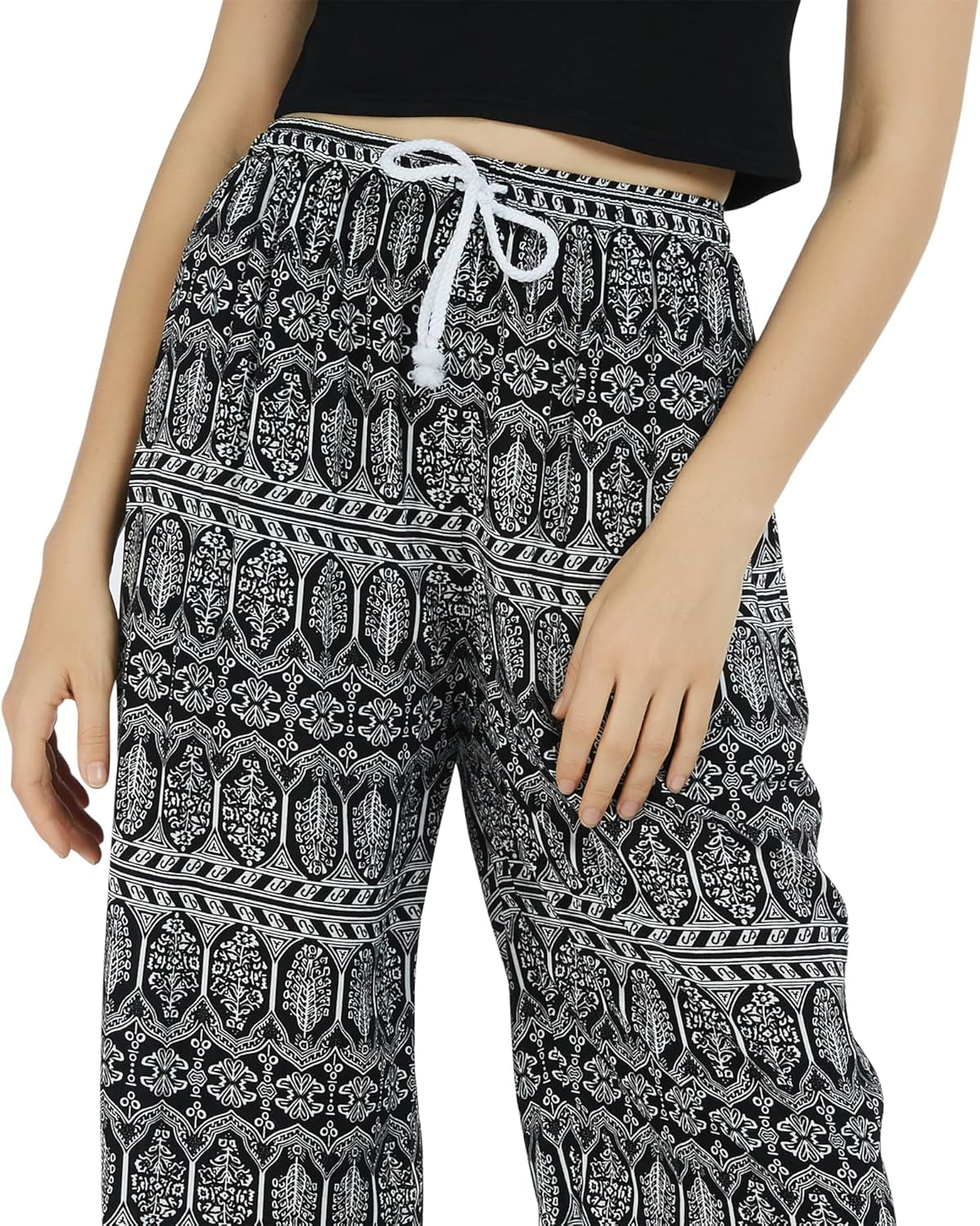 Women'S Floral Print Summer Boho Pants Harem Beach Vacation Pants