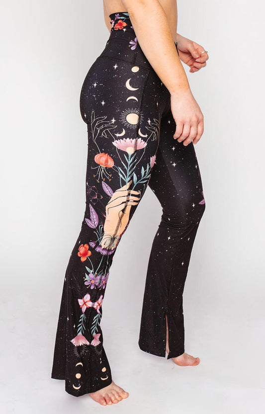 Split ‘N Flare Pant - Celestial Timing Yoga Hippie Flare Bell Bottoms