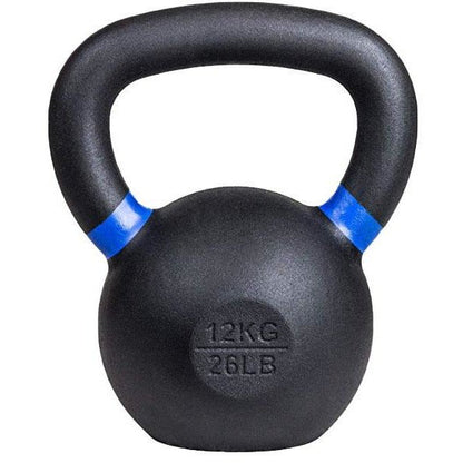 12 kg (26 lb) Powder-Coated Cast-Iron Kettlebell – Black | SoCal Kettlebellz