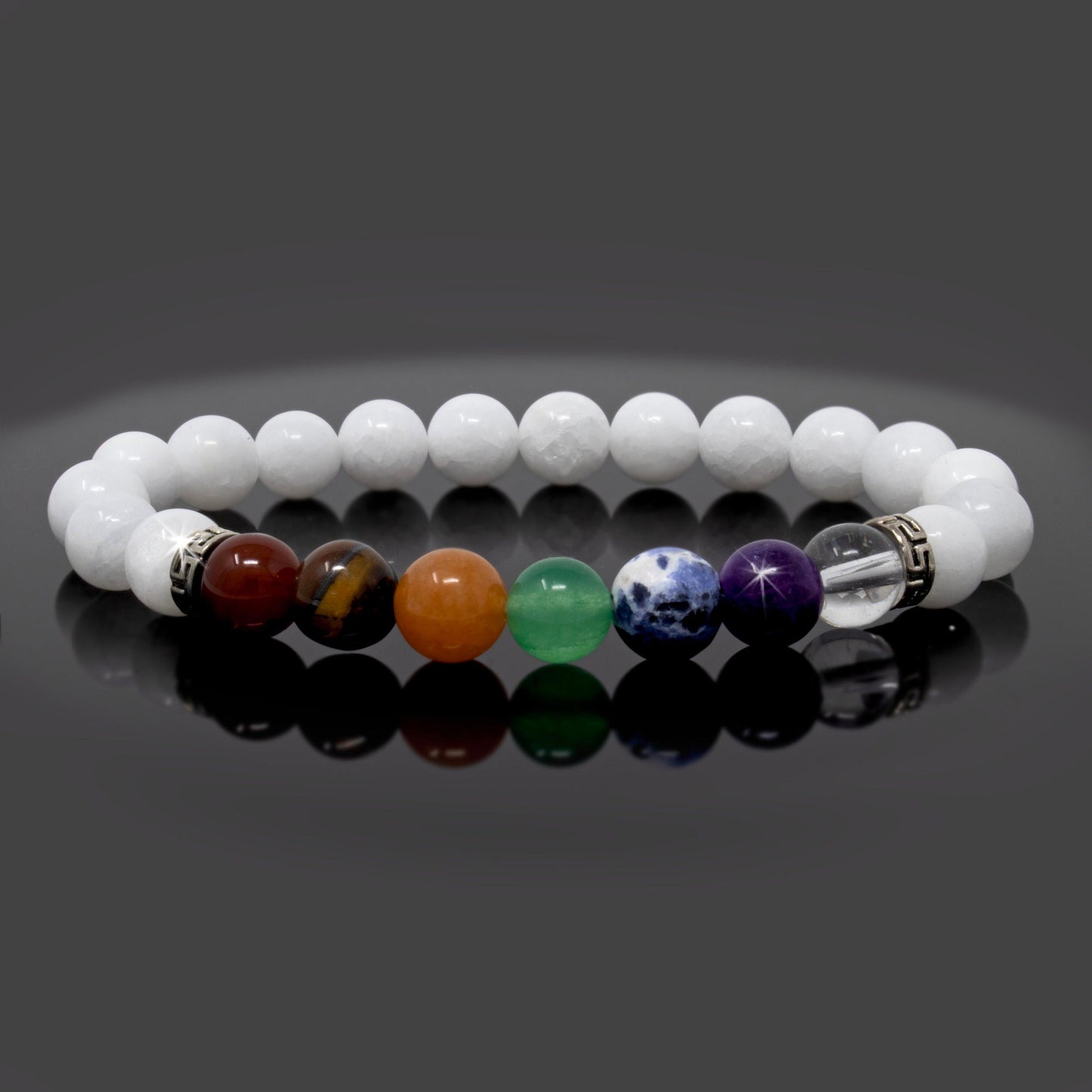 8mm Chakra Beaded Bracelet