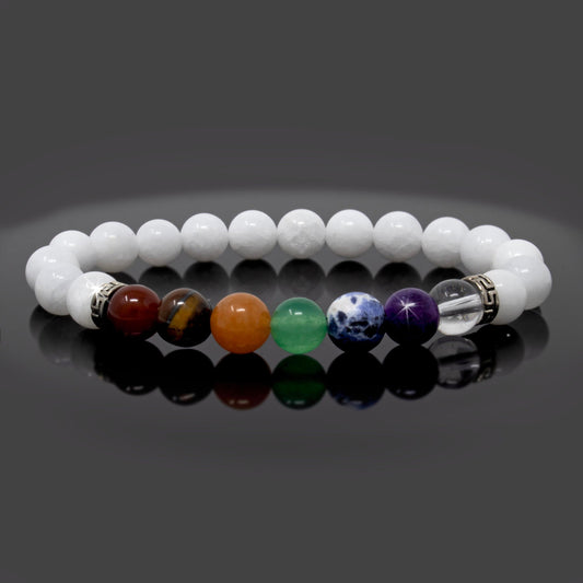 8mm Chakra Beaded Bracelet