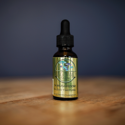 14 Mushroom Blend Tincture – Dual + Ultrasonic Extract for Full-Spectrum Wellness