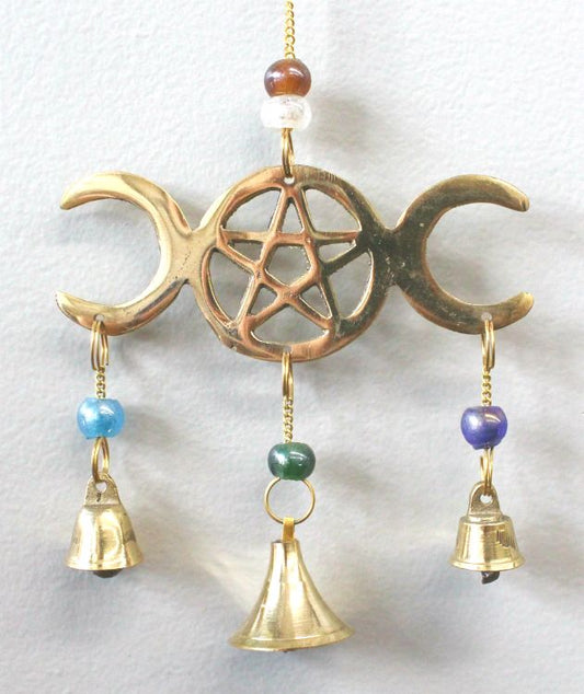 3 Bell Triple Moon Wind Chime