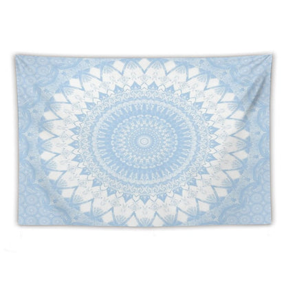 Baby Blue Boho Mandala Tapestry