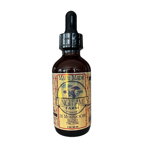 14 Mushroom Blend Tincture – Dual + Ultrasonic Extract for Full-Spectrum Wellness