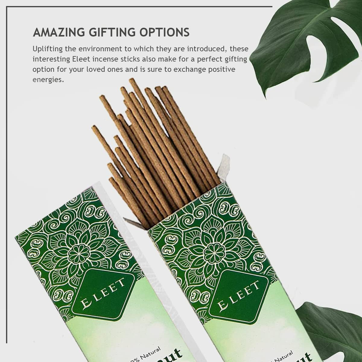Premium 125Gm Masala Incense Sticks - 6X20Pack, Total 120 Fresh Coconut Incense Stick with Free Wood Holder for Long Lasting Aroma, Sensual Therapy & Meditation, Home Cleansing