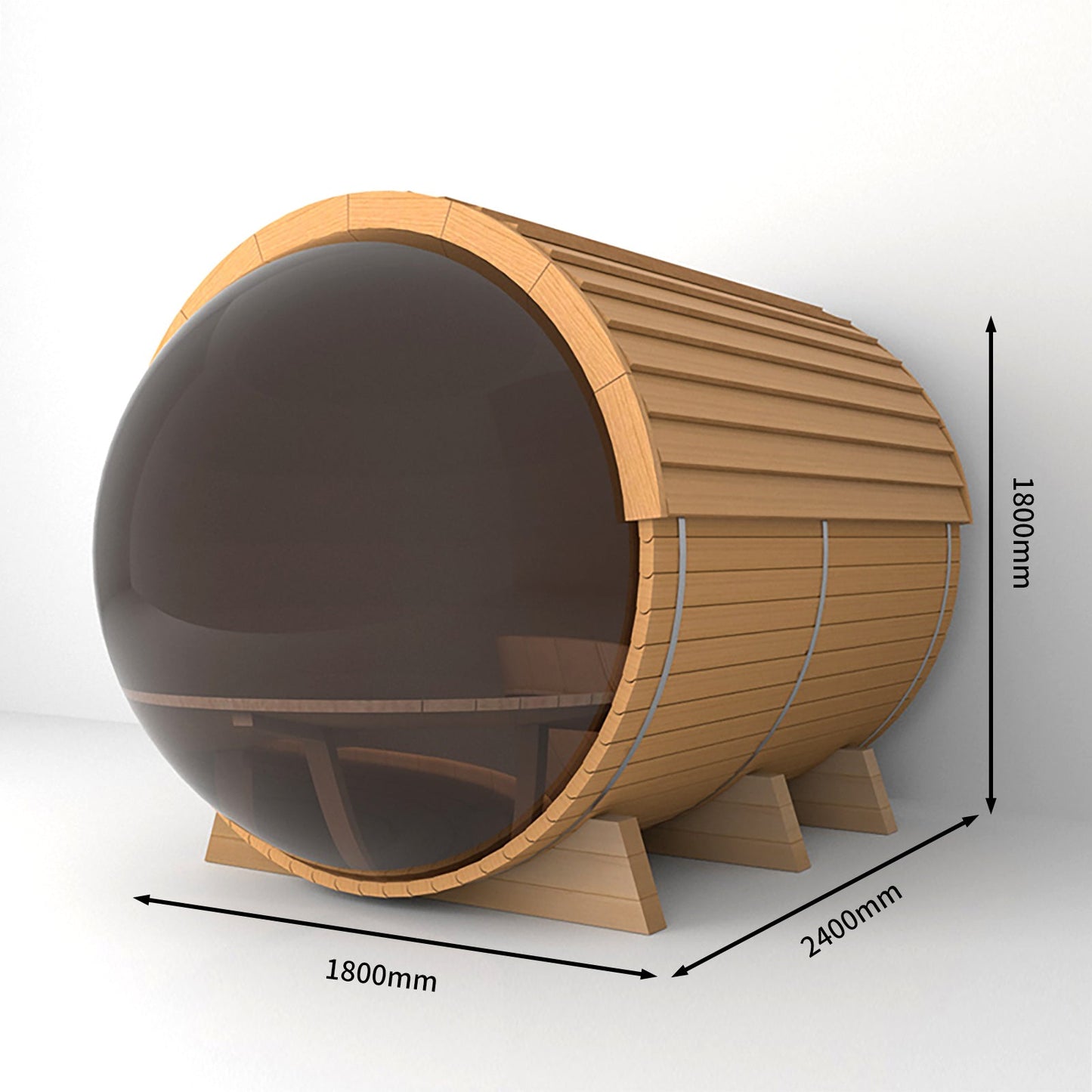 SAUNA EVOLUTION® Luxury Barrel Sauna Serenity Nature Air 4