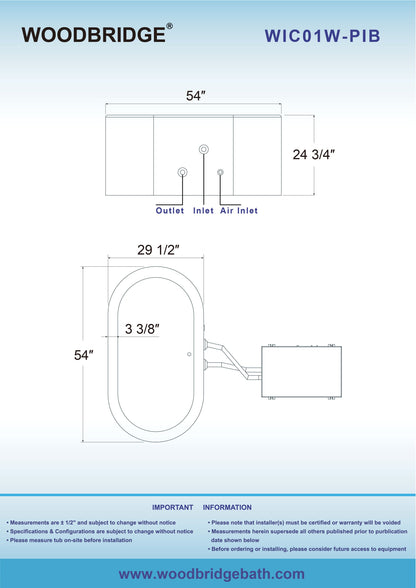WOODBRIDGE Inflatable Cold Plunge Tub with 1 HP Cooling and Heating Chiller,Filter circulation system, PVC Insulated Lid, Hand Pump and Repair Kit Included, Anti-Slid Bottom