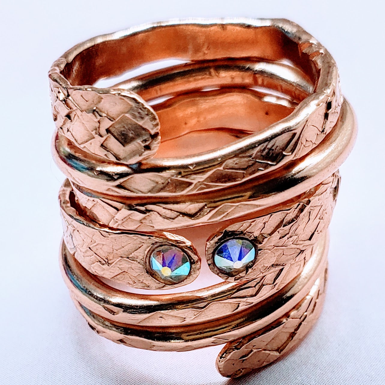 Crystal Embedded Wrap Around Ring