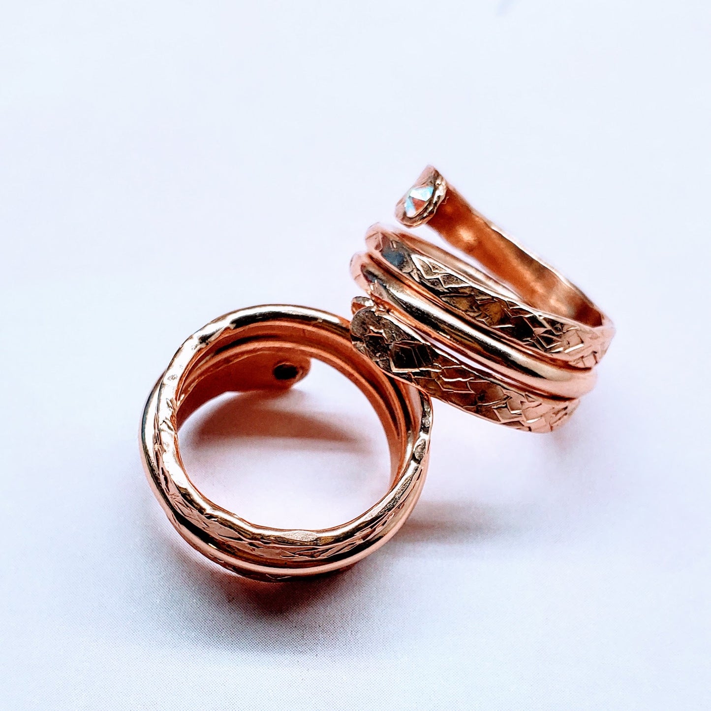 Crystal Embedded Wrap Around Ring