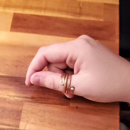 Crystal Embedded Wrap Around Ring
