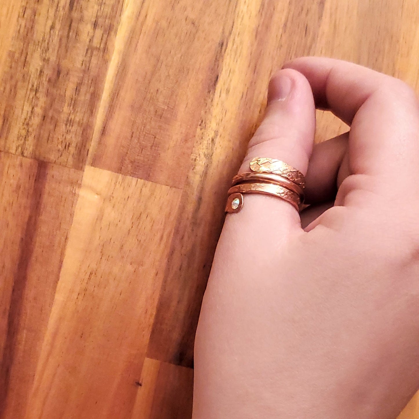 Crystal Embedded Wrap Around Ring