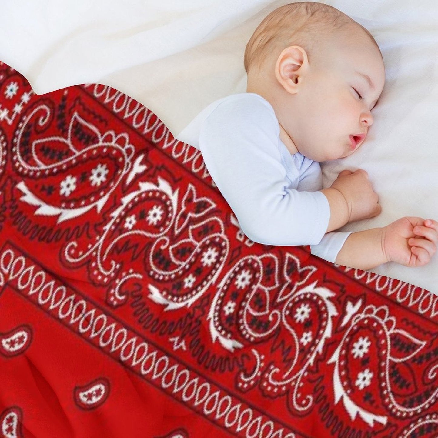 Bandana - Red Throw Blanket