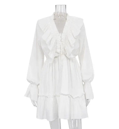 Long sleeve ruffle dress