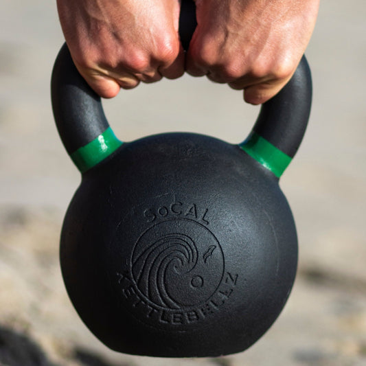 24 kg (53 lb) Powder-Coated Cast-Iron Kettlebell – Black | SoCal Kettlebellz