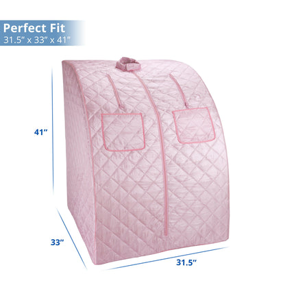 Oversized Portable Steam Sauna for Weight Loss, Detox & Relaxation at Home, Chair Included - Pink