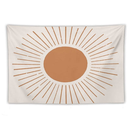 Terracotta Boho Sun Rays Tapestry
