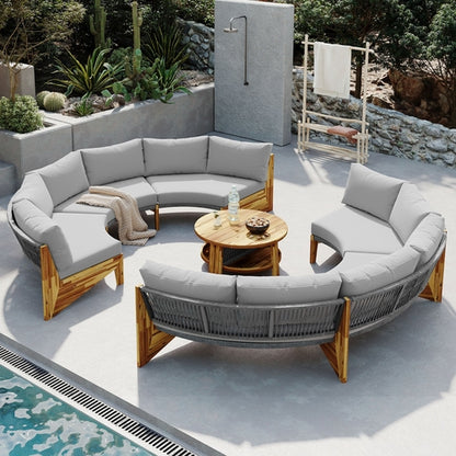 6 - Person Outdoor Seating Group with Cushions and A Coffee Table(old
