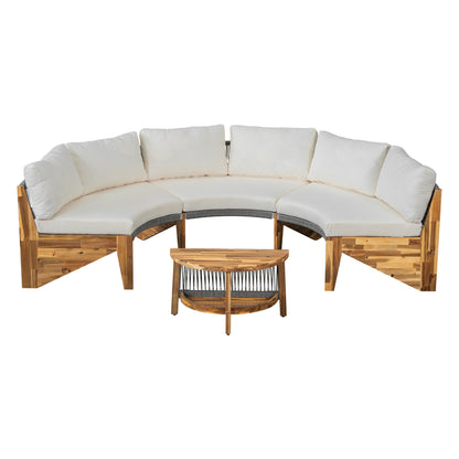 6 - Person Outdoor Seating Group with Cushions and A Coffee Table(old