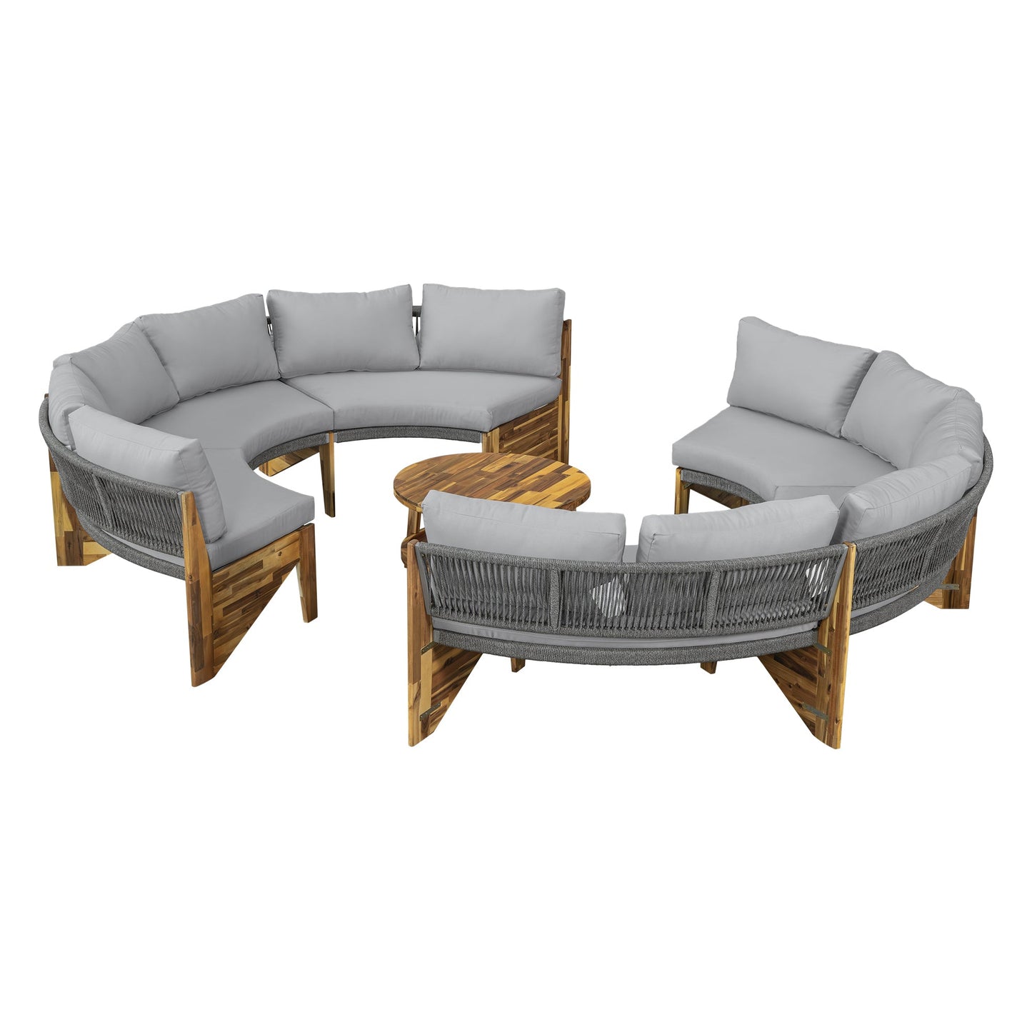 6 - Person Outdoor Seating Group with Cushions and A Coffee Table(old