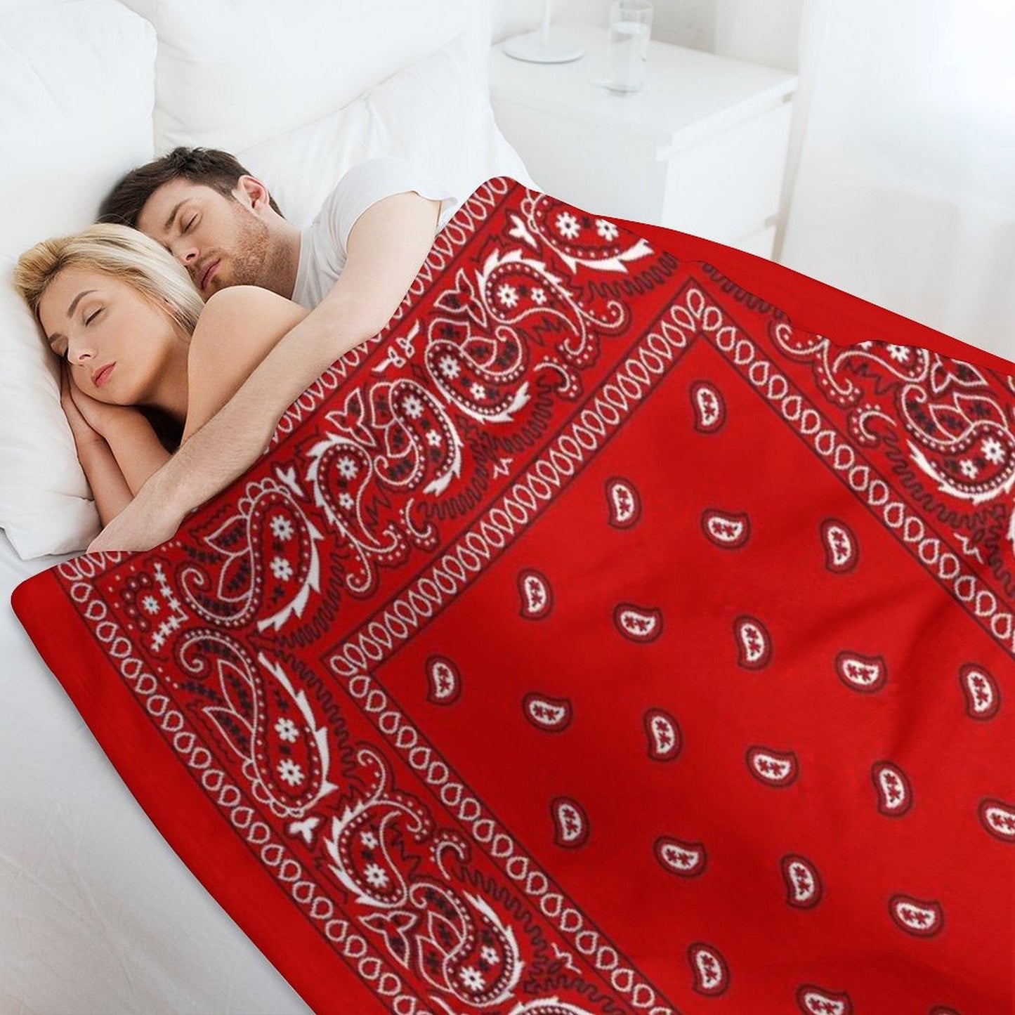 Bandana - Red Throw Blanket