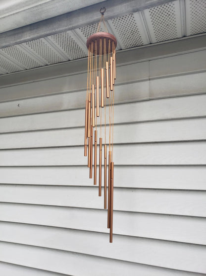 ® 36" Gold Wind Chimes for Outside,Memorial Wind Chimes with 18 Aluminum Tubes and S Hook,Clearance Wind Chimes for Home Garden Hanging Decor