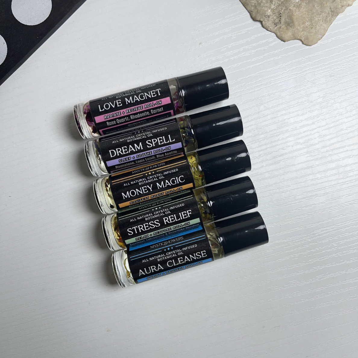 Mystic Showers™ Botanical Crystal Infused Essential Oil Roll-on