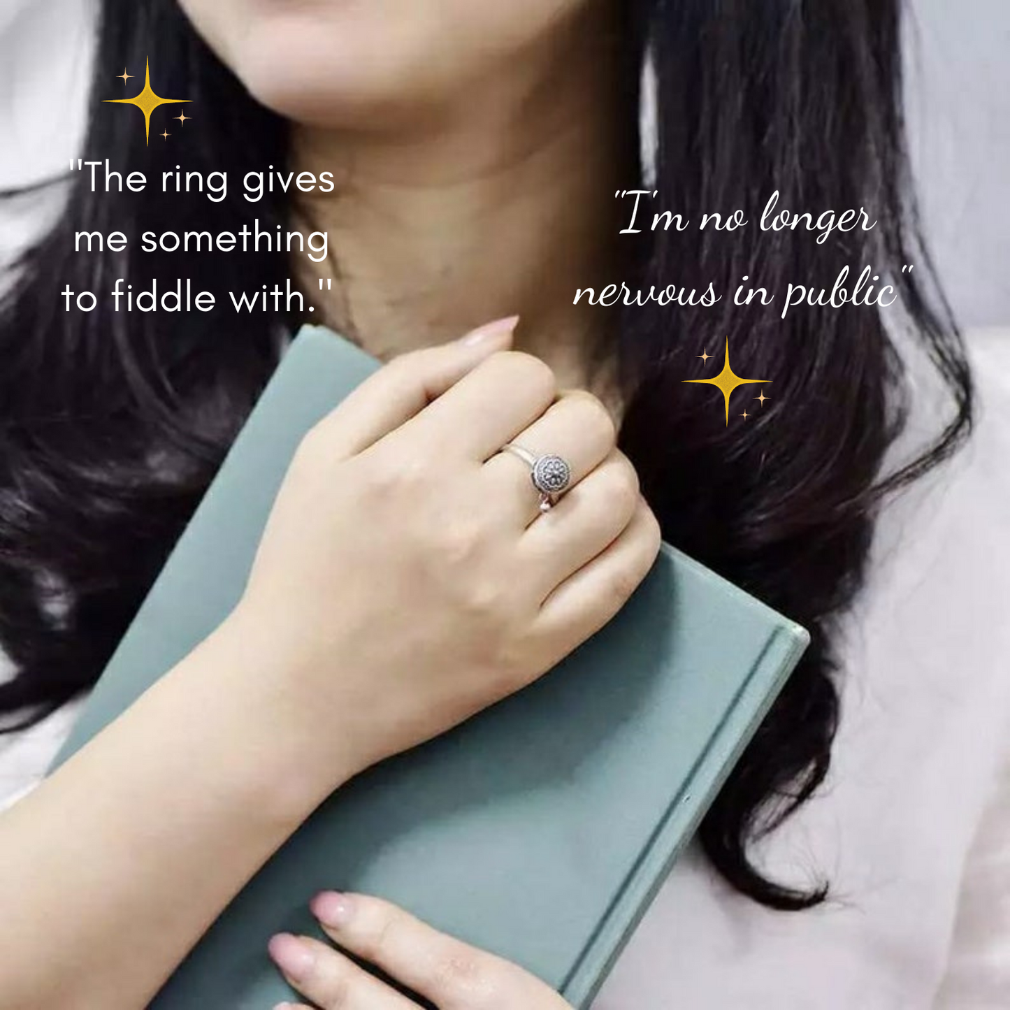 Instant Calm Ring - The Fidget Ring Spinner For Anxiety Relief.