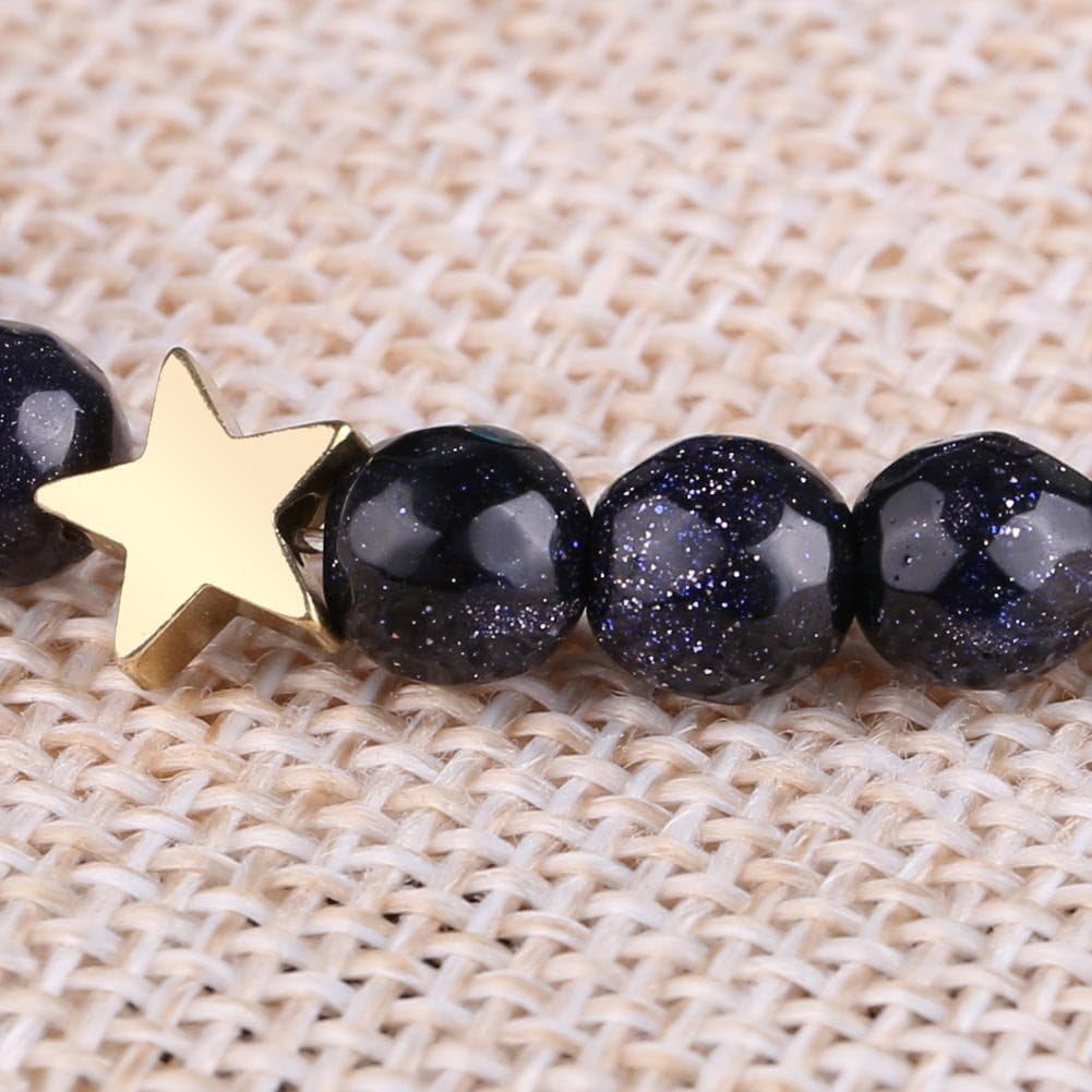 Women Solar System Bracelet Universe Galaxy the Eight Planets Guardian Star Natural Stone Beads Bracelet Bangle for Men